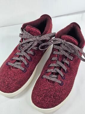 Allbirds Merino Wool W-10 Piper Mid Top Maroon Sneakers